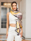 SilkSilky FR Pure Soie Scarf Jaune 004