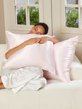 SilkSilky-FR 19Momme Pure Soie Pillowcase Rose 001