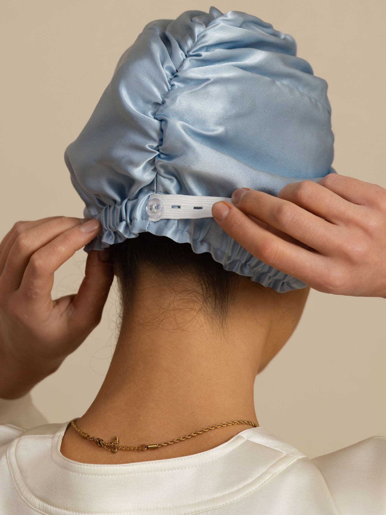 [Bleu Acier] SilkSilky-FR 22Momme Bonnets de Nuit 002