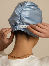 [Bleu Acier] SilkSilky-FR Bonnets de Nuit 002