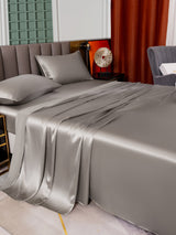 [Gris] SilkSilky-FR 25Momme Parure de Lit Soie 004