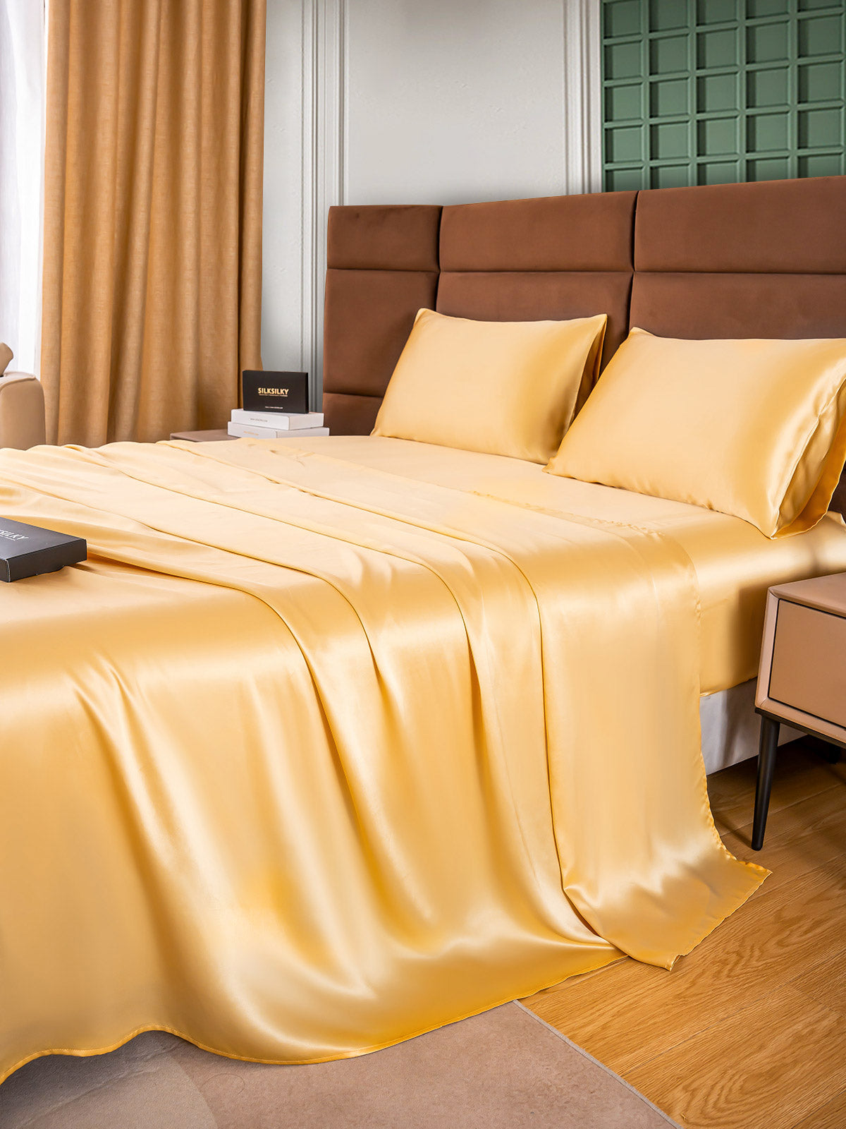 [Champagne] SilkSilky-FR 25Momme Pure Soie Bedding Set 003