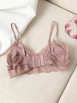 [MauvePâle] SilkSilky-FR Soie Tricotée Bra 006