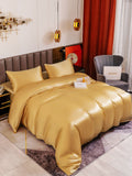 SilkSilky FR 19Momme Pure Soie Bedding Set Champagne 003