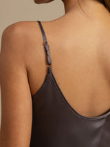[Gris Pourpre] SilkSilky-FR Spaghetti Strap Ensemble Camisole 004