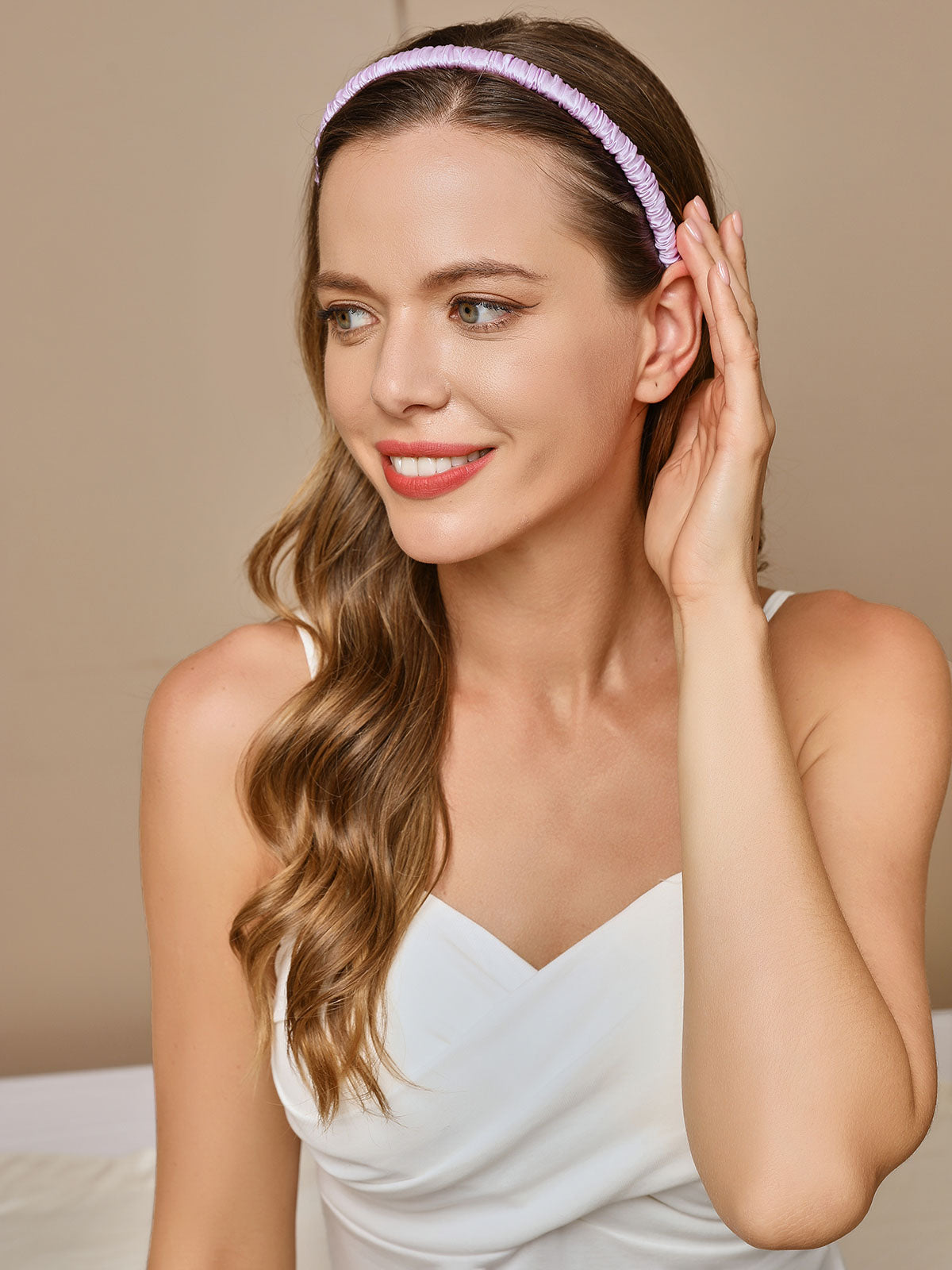 [Lavande] SilkSilky-FR 19Momme Pure Soie Scrunchie 002