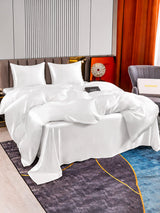 [Blanc] SilkSilky-FR Parure de Lit Soie 004