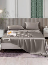 [Gris] SilkSilky-FR 25Momme Parure de Lit Soie 001