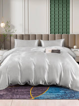 [Argent] SilkSilky-FR 25Momme Parure de Lit Soie 003