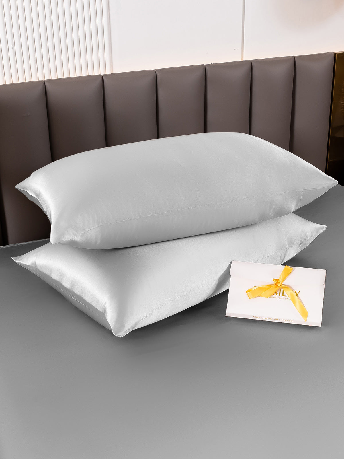 [Argent] SilkSilky-FR 22Momme Pure Soie Pillowcase 004