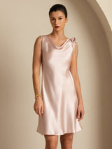 [Rose] SilkSilky-FR Sleeveless Cowl Neck Robes 005