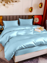[Bleu Clair] SilkSilky-FR 19Momme Pure Soie Bedding Set 001