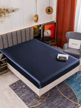 [Bleu Foncé] SilkSilky-FR 19Momme Draps 001