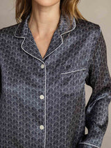[Ginkgo Marine] SilkSilky-FR Pure Soie Womens Pajamas 006,