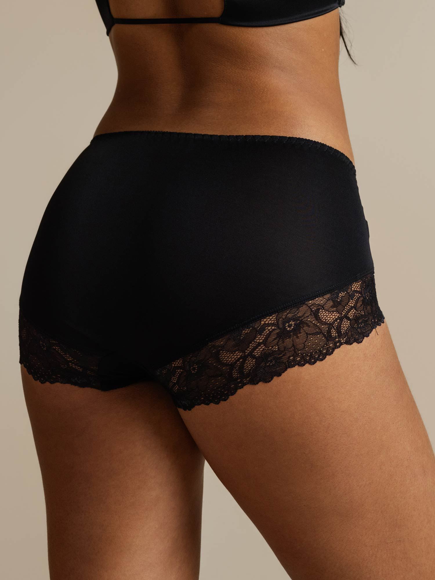 [Noir] SilkSilky-FR Soie Panty 002,