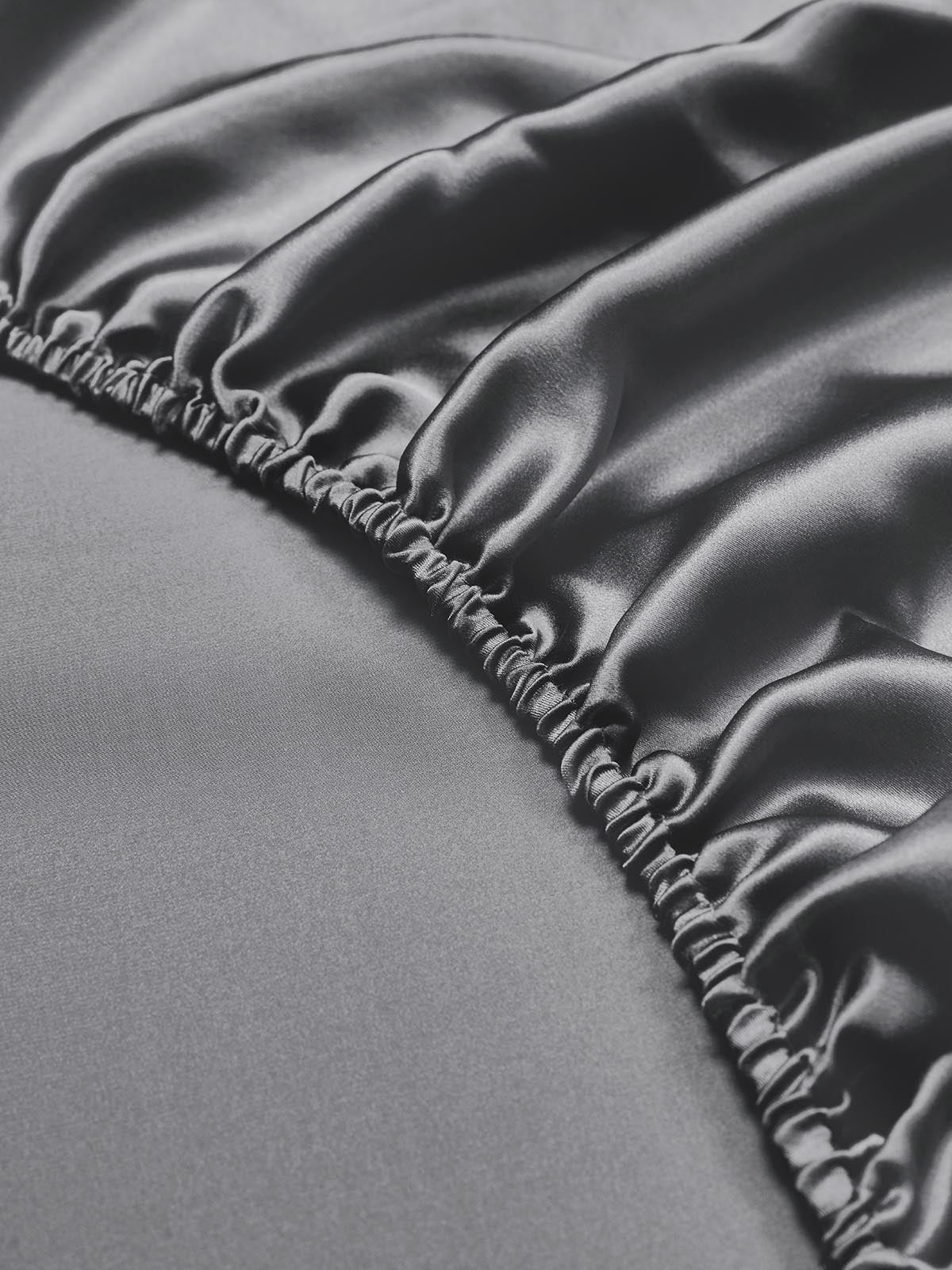 [Gris Foncé] SilkSilky-FR 19Momme Pure Soie Bedding Set 004