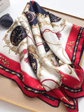 SilkSilky FR Pure Soie Scarf Rouge 003