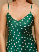 [Cœur Vert] SilkSilky-FR Sleeveless V Neck Ensemble Camisole 013
