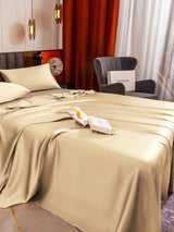 [Beige] SilkSilky-FR 19Momme Parure de Lit Soie 004