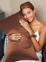 [Café] SilkSilky-FR 19Momme Pure Soie Pillowcase Set 001