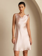 [Rose] SilkSilky-FR Sleeveless Cowl Neck Robes 003