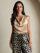[Leopard] SilkSilky-FR Pure Soie Womens Pants 009,