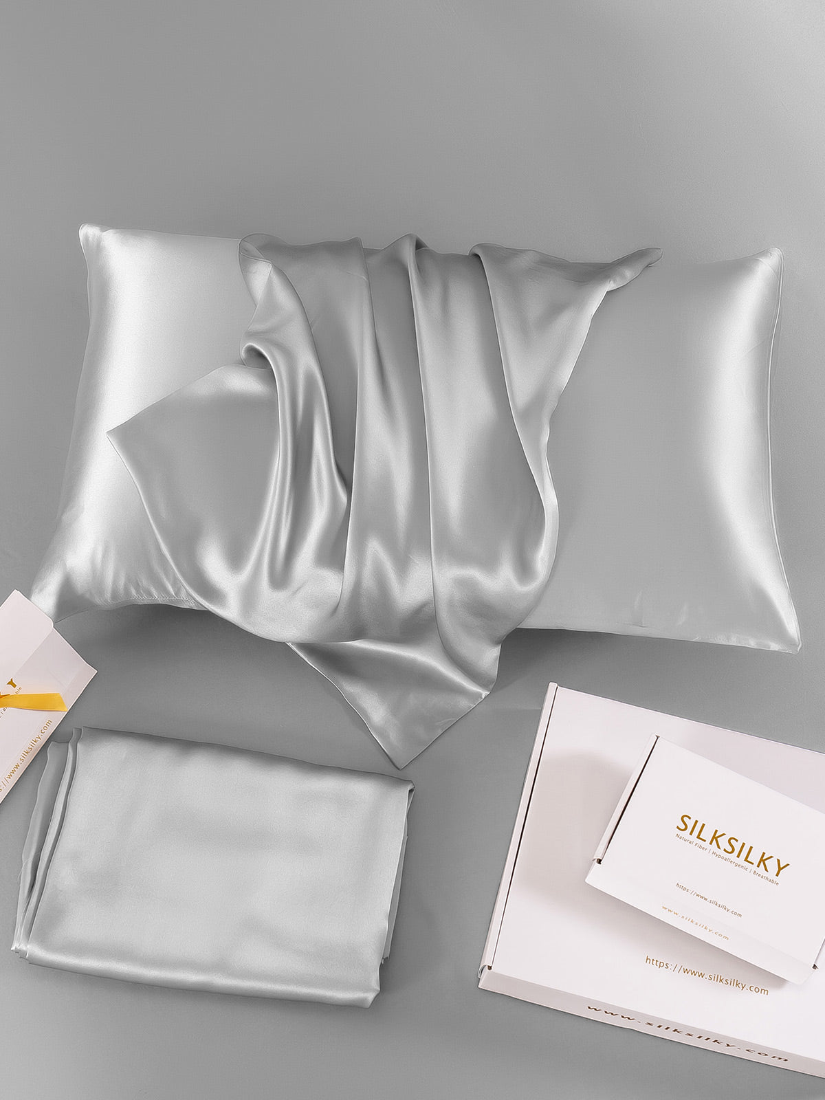 [Argent] SilkSilky-FR 22Momme Pure Soie Pillowcase 006