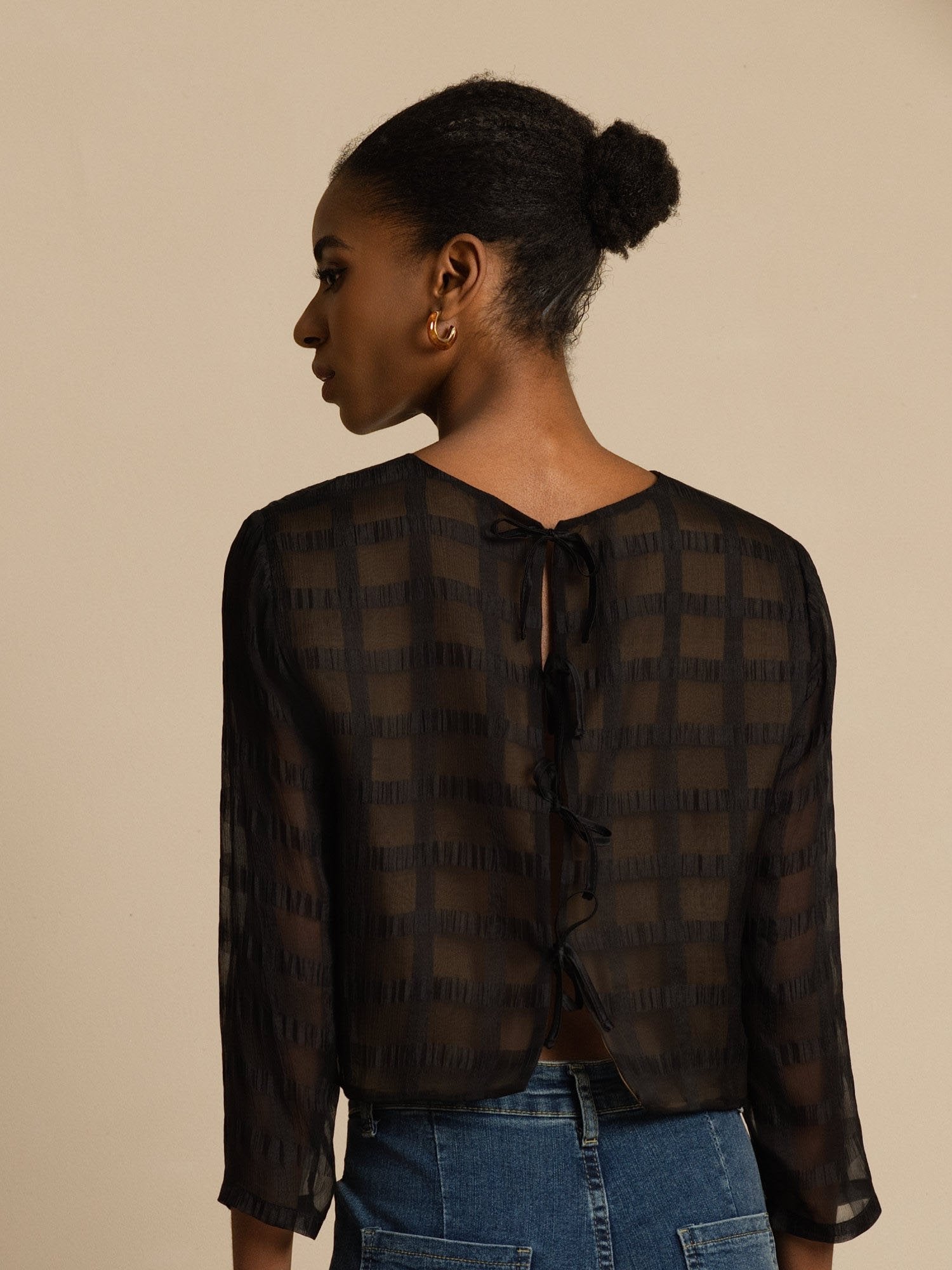 [Noir] SilkSilky-FR Blouse 002