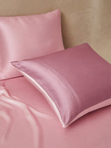 [MauvePâle+RoseClair] SilkSilky-FR Parure de Lit Soie 005
