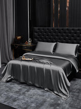 [Gris Foncé] SilkSilky-FR 19Momme Parure de Lit Soie 002