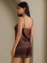 [Brun] SilkSilky-FR Sleeveless V Neck Ensemble Camisole 002