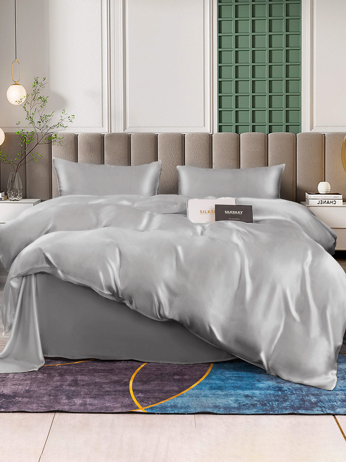 [Argent] SilkSilky-FR 25Momme Pure Soie Bedding Set 002