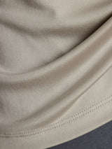 [Gris] SilkSilky-FR Long Sleeve Crew Neck Femme T-Shirt 005
