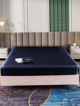 [Bleu Foncé] SilkSilky-FR 25Momme Draps 002