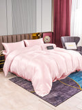 SilkSilky FR 22Momme Pure Soie Bedding Set Rose 007