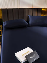 [Bleu Foncé] SilkSilky-FR 22Momme Pure Soie Bedding Set 005,