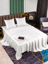 [Blanc] SilkSilky-FR Parure de Lit Soie 002