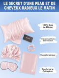 SilkSilky FR 19Momme Pure Soie Pillowcase Set Rose 002