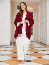 [Rouge Vineux] SilkSilky-FR Laine Écharpes 003