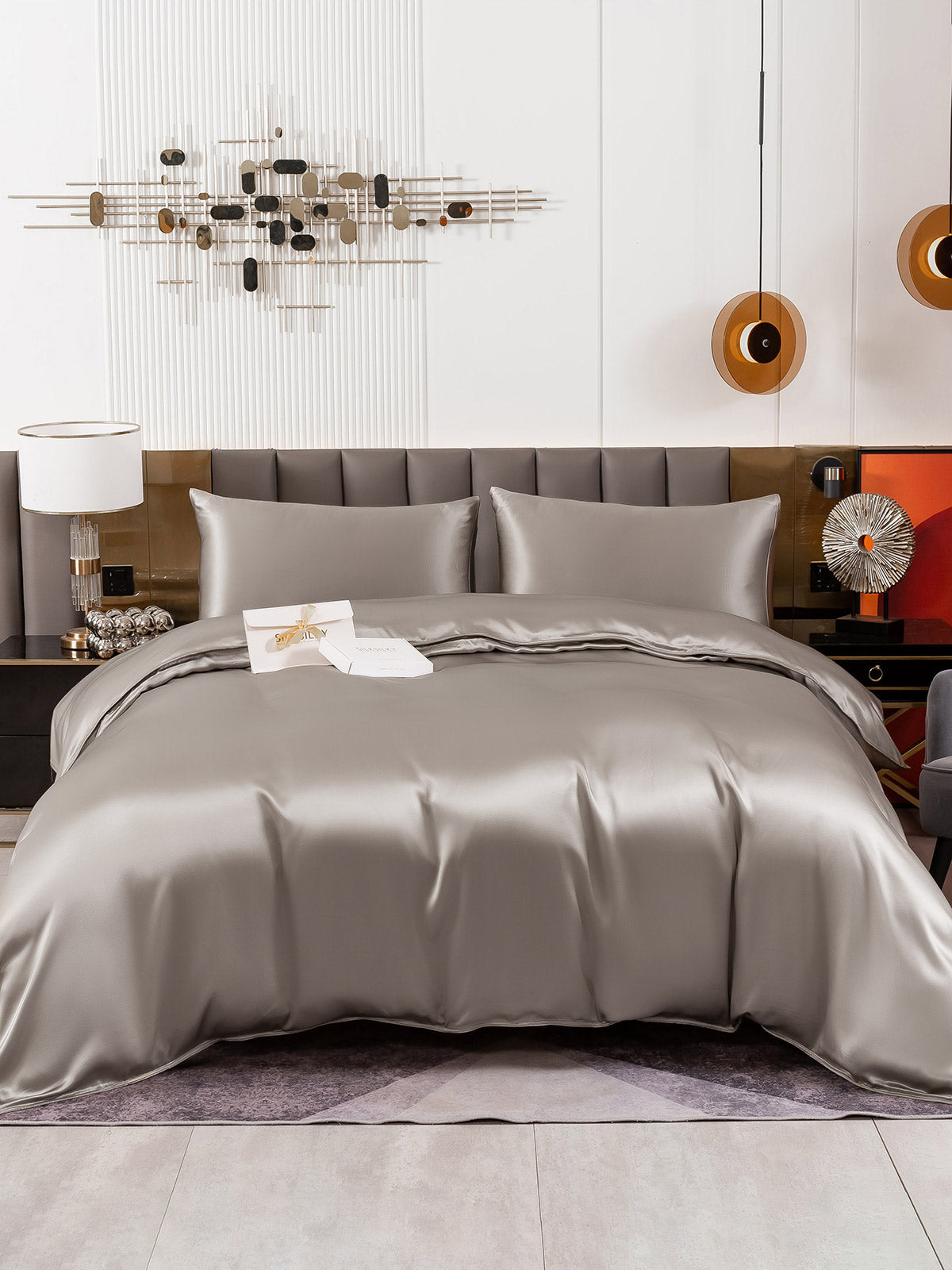 [Gris] SilkSilky-FR 19Momme Bedding Set 002