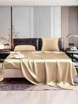 [Beige] SilkSilky-FR Parure de Lit Soie 007