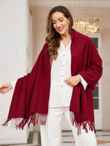 [Rouge Vineux] SilkSilky-FR Laine Écharpes 001