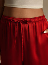 [Rouge Vineux] SilkSilky-FR Femme Pantalons 007