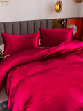 SilkSilky FR 19Momme Pure Soie Bedding Set RougeVineux 003