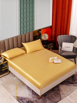 [Champagne] SilkSilky-FR 25Momme Parure de Lit Soie 001