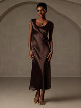 [Café] SilkSilky-FR Cap Sleeve Robes 003