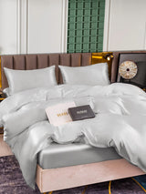 [Argent] SilkSilky-FR 25Momme Parure de Lit Soie 002
