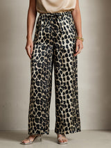 [Leopard] SilkSilky-FR Pure Soie Womens Pants 006,