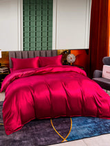 [Rouge Vineux] SilkSilky-FR 25Momme Parure de Lit Soie 006
