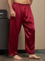 [Rouge Vineux] SilkSilky-FR Pure Soie Mens Sleep Bottoms 004